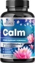 Natural Calm, Unwind & Relax Support - Ashwagandha, GABA, Magnesium, L-teanina & More - Focus naturale, Energy & Immune Support - Natura Non OGM, Vegan, Gluten Free, Bottigliato negli Stati Uniti - 120 Capsule