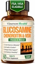 Glucosamina Condroitin MSM Supplemento – Integratori congiunti Avanzati per Uomini e Donne w/Glucosamina Sulfate 1000mg, Condroitina Sulfate & MSM, Vitamina B12 e altro ancora per la salute comune – FSA Eleggibile