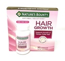 Integratore di crescita dei capelli Bounty della natura, 1 al giorno, clinicamente indicato per sostenere Thicker, capelli più pieni, con Biotina, Silicon & Arginina, 90 capsule