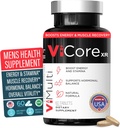 ViCore Premium Men’s Herbal Supplement – Tongkat Ali (Longjack), Maca Root, Panax Ginseng, Zinc & L-Arginine – Supporta energia, Stamina, Salute Immune & Men’s Wellness – 60 capsule