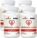 Ubiquinol CoQ10-600mg-Softgel, forma attiva di Coq10 Ubiquinol Supplemento con vitamina E & Omega 3, 6, 9, alto assorbimento-Coenzima-Q10, potente antiossidante per la produzione di energia, 240 conte