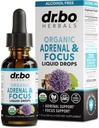 Integratori di supporto surrenale Gocce liquide - Integratore organico surrenale e di messa a fuoco, Adaptogen Manager Cortisol Adulti, Ginkgo Biloba per bambini Calma - Cervello naturale e memoria Fatigue Stress Attenzione 1oz