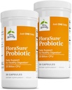 Terry Naturally FloraSure Probiotic - Supplemento di digestione agli aiuti contro occasionali Bloating & Support Gas Relief - Gut Health Support with Bifidobacterium Bifidum - 30 capsule (Pack of 2)