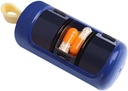 Contenitore di pillole, piccolo contenitore di viaggio portatile, mini formato organizzatore di pillole, scatola di pillole per la vitamina, olio di pesce, integratori, 3 scomparti che scivolano il caso di...