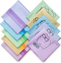 10 Pack Cute Kitty Cat Design Multicolor Microfibra di pulizia Panni per la pulizia Occhiali Lenti Occhiali da sole e Cell Phone Bellamente Designer Colori Blu Rosa Giallo Viola Verde Cloth Wipes