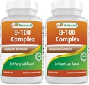 Best Naturals B 100 Complex 120 compresse (B Complex Vitamins) (120 conteggio (Pack of 2))