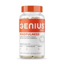Il Genius Brand Genius Mindfulness - Integratore di salute del cervello - Supporta Mindsets sani - Supporto calma, energia, memoria e messa a fuoco - Ashwagandha, NeuroFactor & More - 30 Pillole di verdure