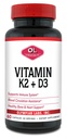 Vitamina K2 + D3, 60 Serve, Supporta il sistema immunitario, Bone e il supporto cardiaco, 60 capsule vegane