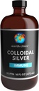 Earth Clinic ® Colloidal Silver 20 PPM, 16oz (473mL), Grande bottiglia di vetro di ambra - Supporto immunitario