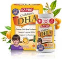 CATALO DHA Formula Fish Oil Integratori, Chewable Softgels, 200mg DHA per Serving, Omega-3, Natural Orange Flavor per bambini, per la funzione del cervello e lo sviluppo degli occhi, Facile da prendere, 50 Softgels
