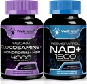 WELLNESS LABSRX Glucosamine Chondroitin MSM | capsule di supplemento NAD