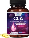 Supplemento CLA, acido linoleico coniugato 1560mg - Pillole Supplemento CLA ad alta resistenza - Composizione corporea di supporto, tono muscolare magra, & Energy - Capsule Safflower, senza glutine, non OGM - 60 Softgels