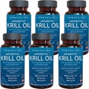 Viva Naturals Antarctic Krill Oil 1250 mg, Omega 3 EPA DHA e Astaxantina, Supporto congiunto e Brain Supplement con proprietà antiossidanti, No Fishy Aftertaste (Pack of 6)