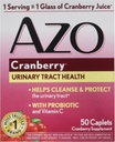 AZO Cranberry per sano tratto urinario con immuno Boosting Probiotic & Vitamin C - 50 Tab (Packaging May Vary)
