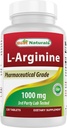 (Nuova Formula migliorata) Best Naturals L-Arginina 1000 mg 120 compresse - Pharmaceutical Grade L Arginina Supplemento Promuove la sintesi Nitric Oxide
