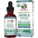 MaryRuth Organics - USDA Organic Brain Nootropic Supplemento per adulti con Ginkgo Biloba & Astragalus | Focus & Adrenal Support | Brain & Memory Drops | Vegan | Non-GMO | Gluten Free | 30 Servings