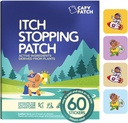 CapY Bug Bite Itch Relief Patches for Kids - 60 Count, Travel & Camping Essentials, Hydrocortisone Alternative, Itch Relief Adesivi per Mosquito & Bug Bites