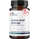 Progetti per la salute Aminoacido Synergy - Integratore di aminoacidi essenziali vegetariani con BCAA, Alpha-Ketoglutarate, Metionina + B6 (P-5-P) - Supporto per atleti + muscoli (120 capsule)