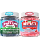 Butyrate Gummies con Probiotico + Prebiotico + Postbiotico + Fibra Gummies per Adulti