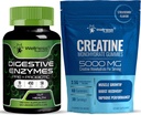 WELLNESS LABSRX Digestive Enzymes Capsule 5 miliardi di CFU - Creatina Gummies 5000mg