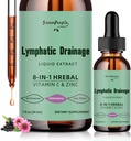 Gocce di drenaggio linfatico GREENPEOPLE - 10-in-1 supplemento di pulizia linfatica w/echinacea, radice di Cleavers & Burdock - supporto immunitario, pulizia e disintossicazione - assorbimento avanzato, non OGM (1 fl oz, 2 Pack)