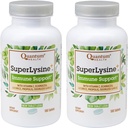 Quantum Health SuperLysine+ Advanced Formula Immune Support Supplemento Lysine 1500 mg, Vitamina C Echinacea Licorice Bee Propolis & Odorless Garlic - 180 compresse (Pack of 2)