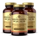 Solgar Choline/Inositol 500 mg/500 mg, 100 capsule vegetali - Metabolismo energetico, Salute del fegato, Essenziale per il cervello & Nerve Funzione - Non OGM, Vegan, Gluten Free, Dairy Free, Kosher - 50 Servings