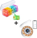 Zoksi Pill Organizer 2 volte al giorno Dispenser automatico di pillole