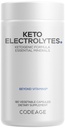 Codeage Keto Electrolytes Supplemento – Vegan Electrolyte Tablets w Magnesium, Potassium, Calcium & Salt - Elettrolita Polvere Sale Pillole & Bere Integratori di Idratazione - Non OGM Keto Diet - 180 Capsule