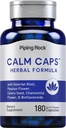 Piping Rock Calm Capsules | 180 Pills | Herbal Extract Blend | con camomilla, Valerian e Passion Flower | Non-GMO, Gluten Free Supplement