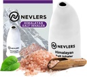 Nevlers bianco sale himalayano inalatore per polmoni e naso con 6 Oz grosso sale marino rosa himalayano | Portatile ceramica himalayano rosa sale inalatore | naturale omeopatico sollievo