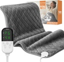 Riscaldatore elettrico per cassoni di periodo - 35"x20" XL Grandi pastiglie riscaldate per schiena, collo, spalla e gambe Rilievo del dolore, Regolatore di calore umido, Lavabile in lavatrice, 6 impostazioni di calore, Spegnimento automatico, Velluto morbido