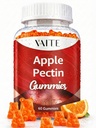 Gummie di pectina di mele - Integratore ad alta fibra con il colesterolo naturale di 2000mg Supporto inferiore, promuove il benessere digestivo & Stomach Comfort, Non-OGM & Gluten Integratori di erbe senza glutine - 60 Gummy Vegan