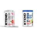 XTEND Original BCAA Polvere Watermelon Explosion & Sport BCAA polvere fragola Kiwi Splash - Polvere elettrolita per il recupero e l'idratazione con aminoacidi - 30 Servings