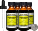Iodio di Lugol / 2% Soluzione / 8 Oz in Quattro Bottiglie di vetro di ambra / Gocce libere / USA