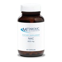 Manutenzione metabolica NAC 600 mg capsule - N-Acetyl Cysteine 600 mg Supplemento per fegato e supporto immunitario - Difesa antiossidante per uomini e donne 50+ - 60 capsule