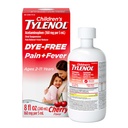 Rilievo liquido del dolore del tilenolo per bambini & medicina della febbre, sospensione orale, senza die-free, acetaminofene, senza aspirina, nessun Ibuprofene, nessun sirup di mais alto fruttosio; Aroma di ciliegia, 8 fl. oz.; Confezione da 1