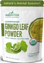 Ginkgo Biloba Leaf Powder 8oz - Ginkgo Biloba Tea Supporta invecchiamento sano, Memoria, Focus, Mood & Concentration - 100% naturale Ginko Leaf Extract, Vegan, Non OGM & certificata Ginkgo Leaf Powder