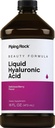 Piping Rock Hyaluronic Acid Supplement | 100mg | 16 fl oz | Liquido aromatizzato alla bacche | Formula vegetariana | Non OGM, Gluten Free