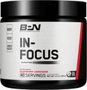 BARE PERFORMANCE NUTRITION, BPN in-Focus Brain Support Supplement, Migliorare Focus & Energy, Alpha GPC, Raspberry Lemonade, 40 Serve