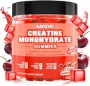 Creatina Monoidrato Gummies 5600mg per uomini e donne, 120 CT Chewable Creatine Gummies per il supporto muscolare, Energy Boost, 5.6g di Creatina Monoidrato per porzione - Sugar Free, Vegan (Cherry Flavor)