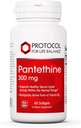 Protocollo Pantethine 300mg - Formula attiva di vitamina B5 - Supporto per il fegato* - Supporto Colesterolo già all'interno della gamma normale* - Integratore di vitamina Pantethine - 60 Softgels