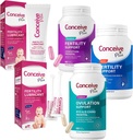 CONCEIVE PLUS Completo Fertilità Bundle - Provare a Conceive Coppie Kit TTC Fertilità Integratori e Lubrificanti Amichevoli dello sperma