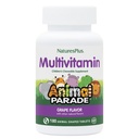NaturesPlus Animal Parade Children's Chewable Multivitamin - Uva Flavor - 180 compresse a base di animali, Confezione da 2 - promuove salute e benessere - vegetariano, senza glutine - 180 Total Servings