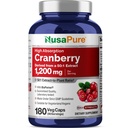 NusaPure Cranberry 60.000 mg 180 Veg Caps (Bioperine, Non OGM, Vegan)