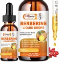 Gocce liquide di supplemento di Berberina con cannella di Ceylon, Melone di Bitter per il sistema immunitario & Supporti di sistema digestivo -Premium Berberine 1500mg con cannella di Ceylon pura