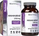 Bluebonnet Nutrizione Bella Ally Resveratrolo 250mg, Migliore per la pelle, Antiossidante, Bellezza Nutriente, Vegan, Vegetariano, Non OGM, Gluten Free, Soy Free, 60 Capsule vegetali, 60 Serve
