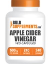 BulkSupplements.com capsule di aceto di sidro di mele - Capsule ACV, integratori di aceto di sidro di mele, Aceto di sidro di mele 500mg - Gluten Free, Capsule per porzione, 240 capsule (confezione di 1)