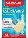All Health Advanced Smart Healing Hydrocolloid Gel Bandages, Assorted Sizes, 12 ct | Promuove la guarigione per First Aid Blisters o Wound Care