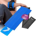 Involucro Ice Pack con cinghia elastica da laboratori cinetici - Hot Cold Gel Pack per lesioni - Riutilizzabile Ice Pack per collo Piede Ankle Head Wrist Leg Brace Brace Chirurgia del ginocchio (Regular)